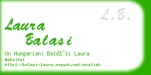 laura balasi business card